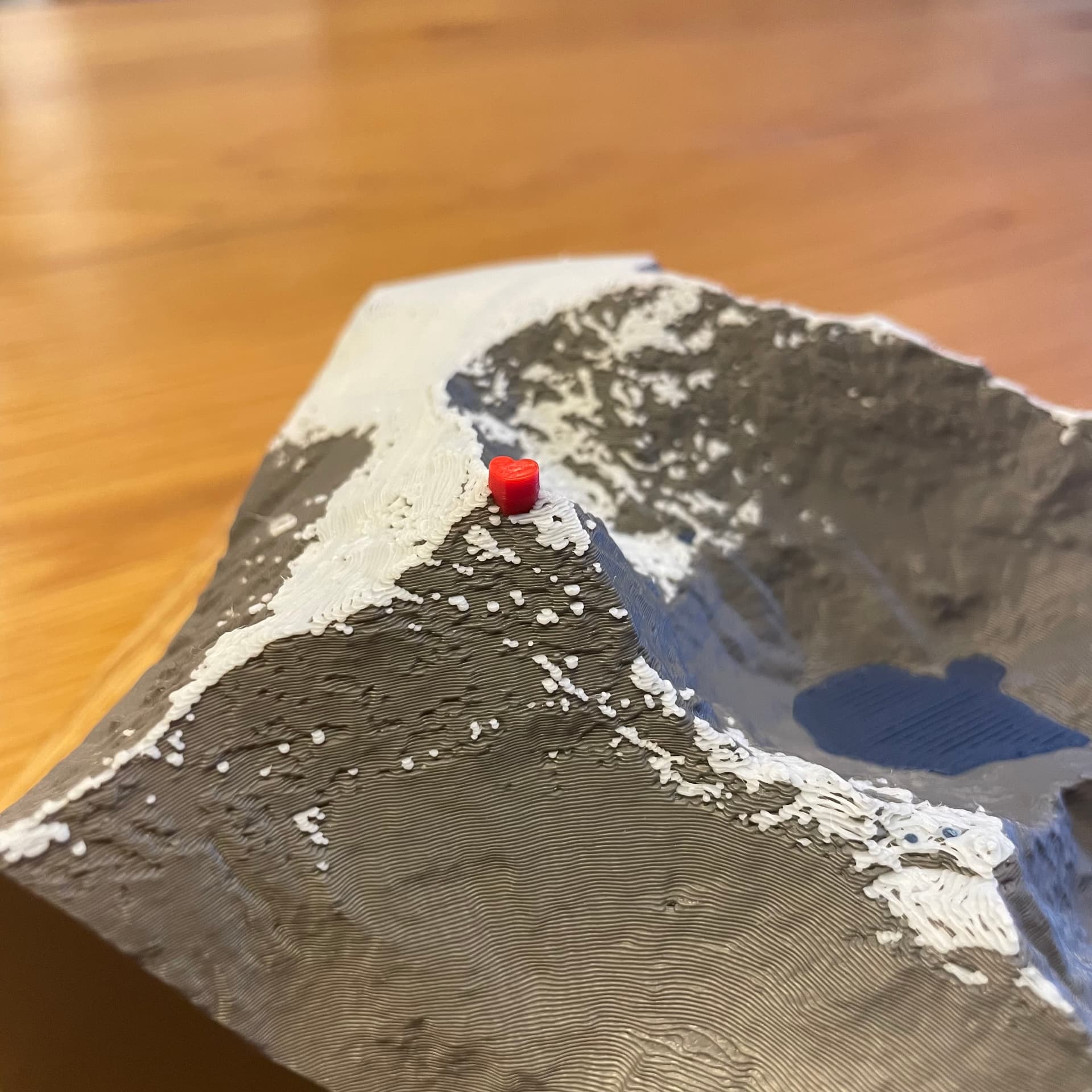 Heart marker set into the terrain