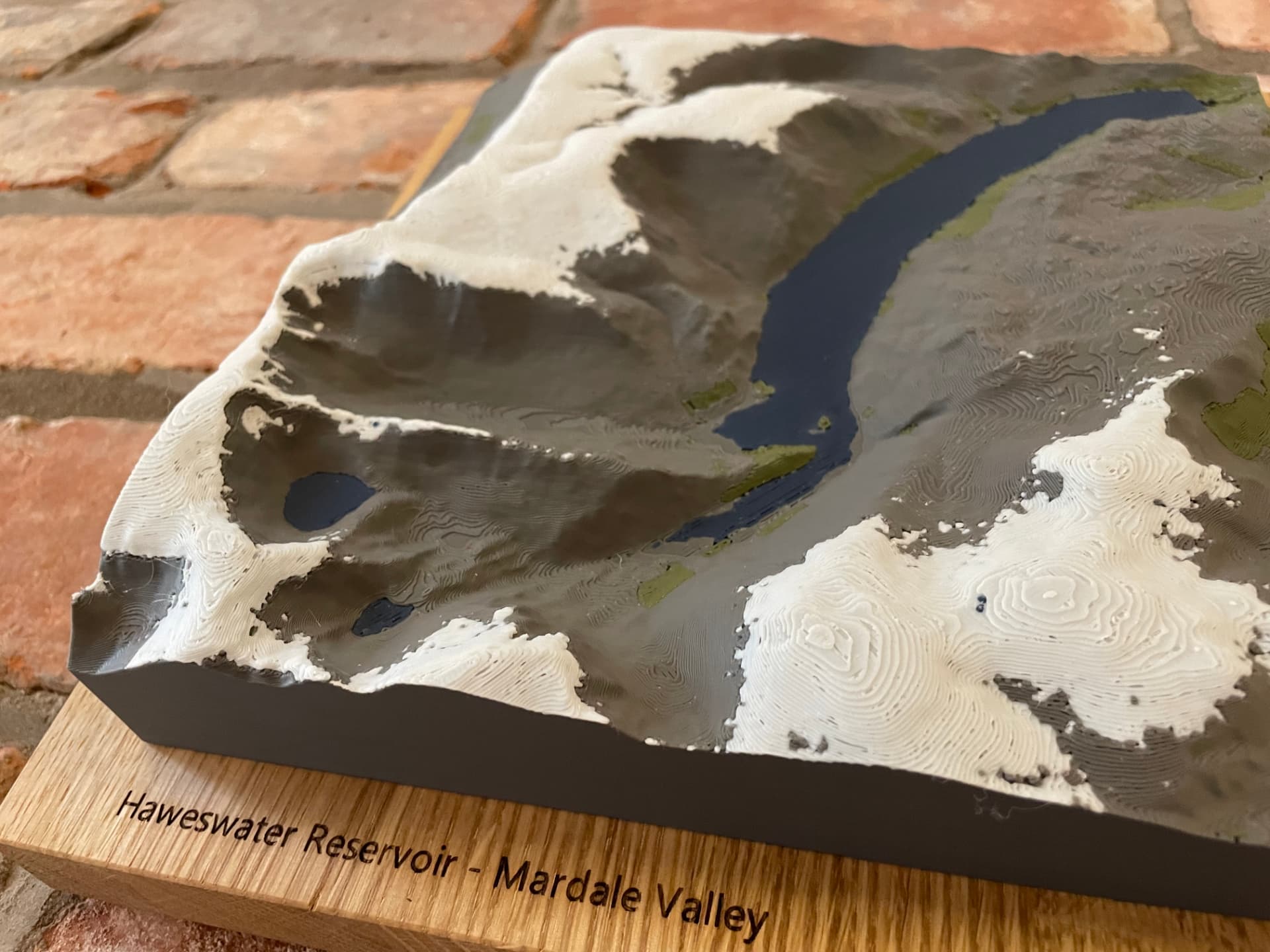 Engraved oak base — Mardale Valley